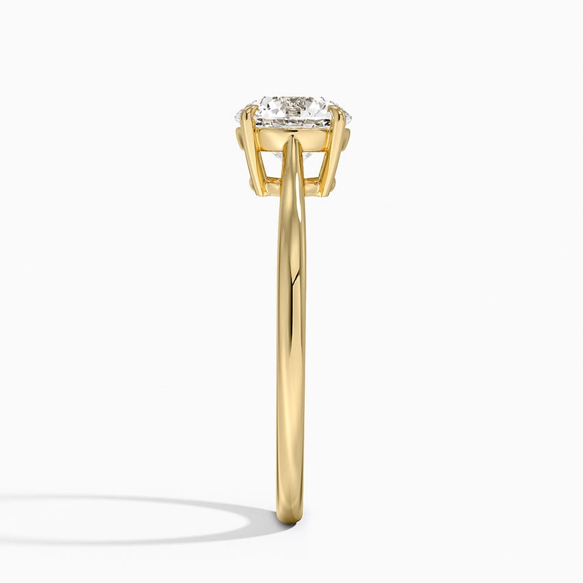 Elle Solitaire Ring Yellow Gold 18k Round Engagement Ring