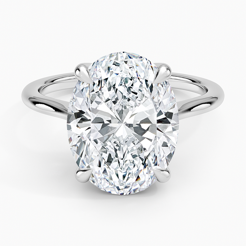 Elle Solitaire Ring Platinum Oval Engagement Ring