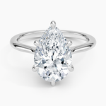 Elle Solitaire Ring Platinum Pear Engagement Ring