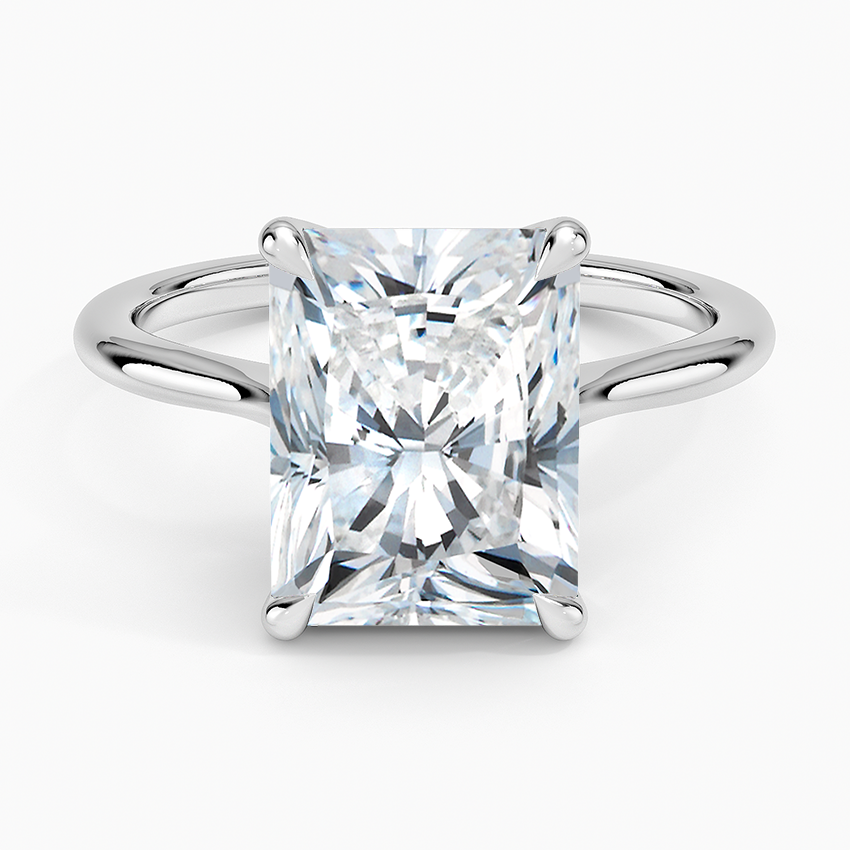 Elle Solitaire Ring Platinum Radiant Engagement Ring