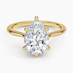 Elle Solitaire Ring Yellow Gold 18k Pear Engagement Ring