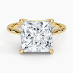 Elle Solitaire Ring Yellow Gold 18k Princess Engagement Ring