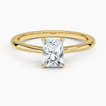 Elle Solitaire Ring Yellow Gold 18k Radiant Engagement Ring