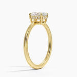 Elle Hidden Halo Diamond Ring Yellow Gold 18k Oval Engagement Ring