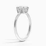 Elle Hidden Halo Diamond Ring Platinum Pear Engagement Ring