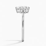 Elle Hidden Halo Diamond Ring Platinum Pear Engagement Ring