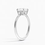 Elle Hidden Halo Diamond Ring Platinum Princess Engagement Ring