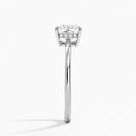Elle Hidden Halo Diamond Ring Platinum Princess Engagement Ring