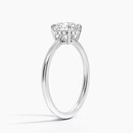 Elle Hidden Halo Diamond Ring Platinum Round Engagement Ring