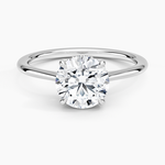 Elle Hidden Halo Diamond Ring Platinum Round Engagement Ring