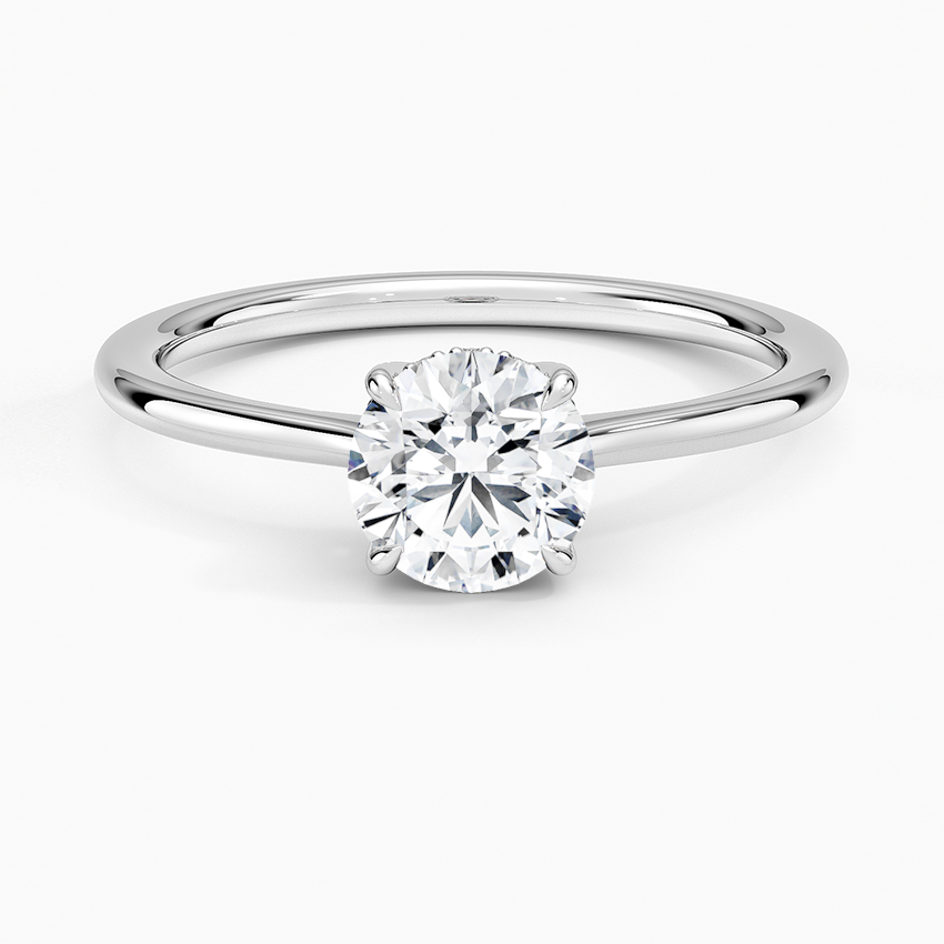 Elle Solitaire Ring Platinum Round Engagement Ring