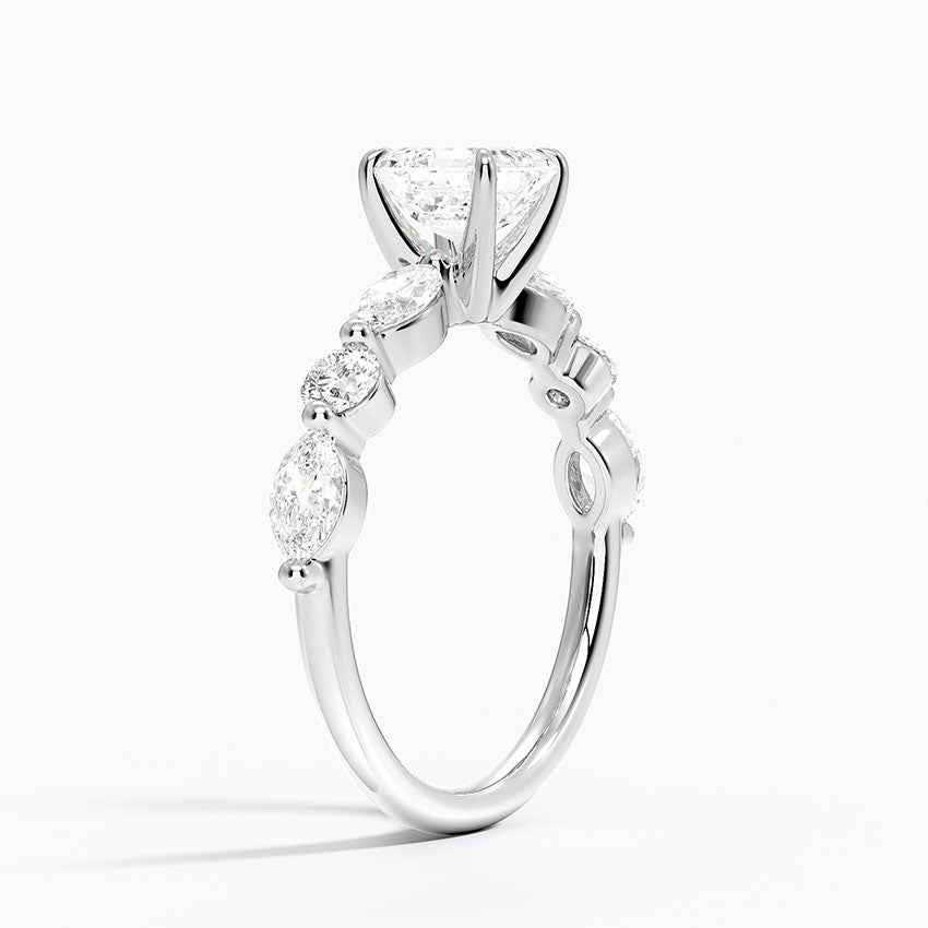 Grand Versailles Diamond Ring Platinum Asscher Engagement Ring