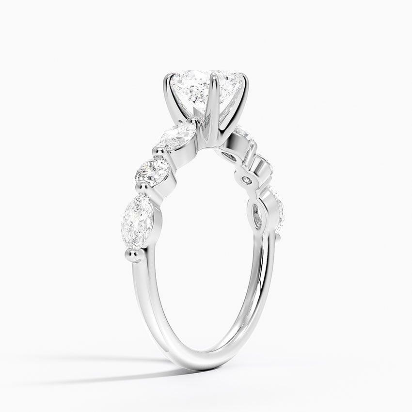 Grand Versailles Diamond Ring Platinum Cushion Engagement Ring