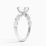 Grand Versailles Diamond Ring Platinum Emerald Engagement Ring