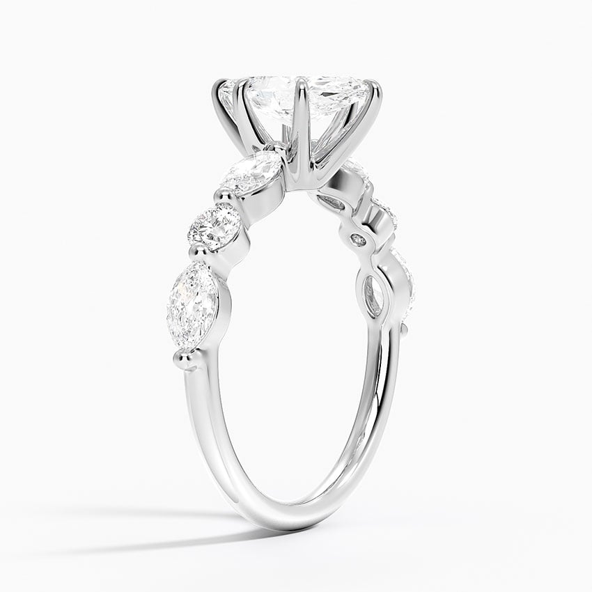 Grand Versailles Diamond Ring Platinum Marquise Engagement Ring