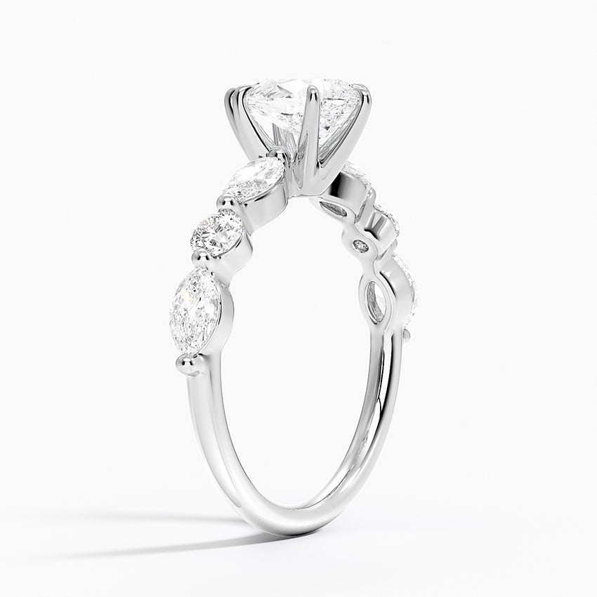 Grand Versailles Diamond Ring Platinum Pear Engagement Ring