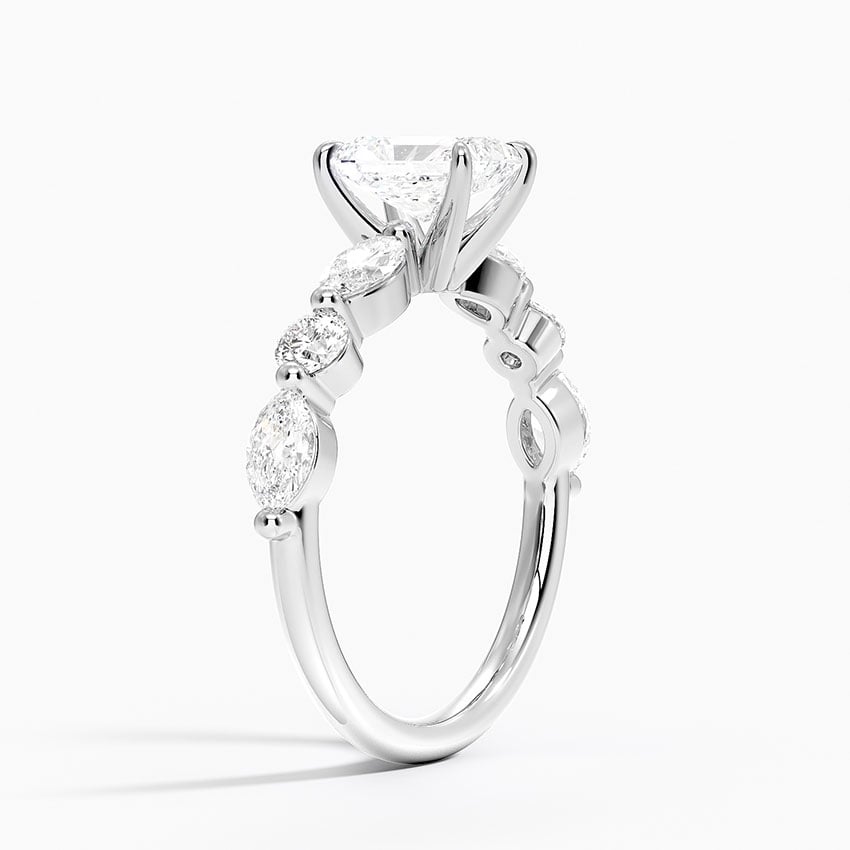 Grand Versailles Diamond Ring Platinum Radiant Engagement Ring