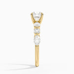 Grand Versailles Diamond Ring Yellow Gold 18k Round Engagement Ring