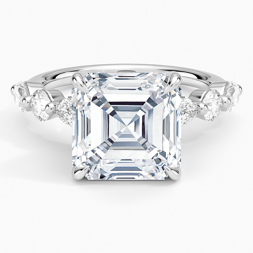 Grand Versailles Diamond Ring Platinum Asscher Engagement Ring
