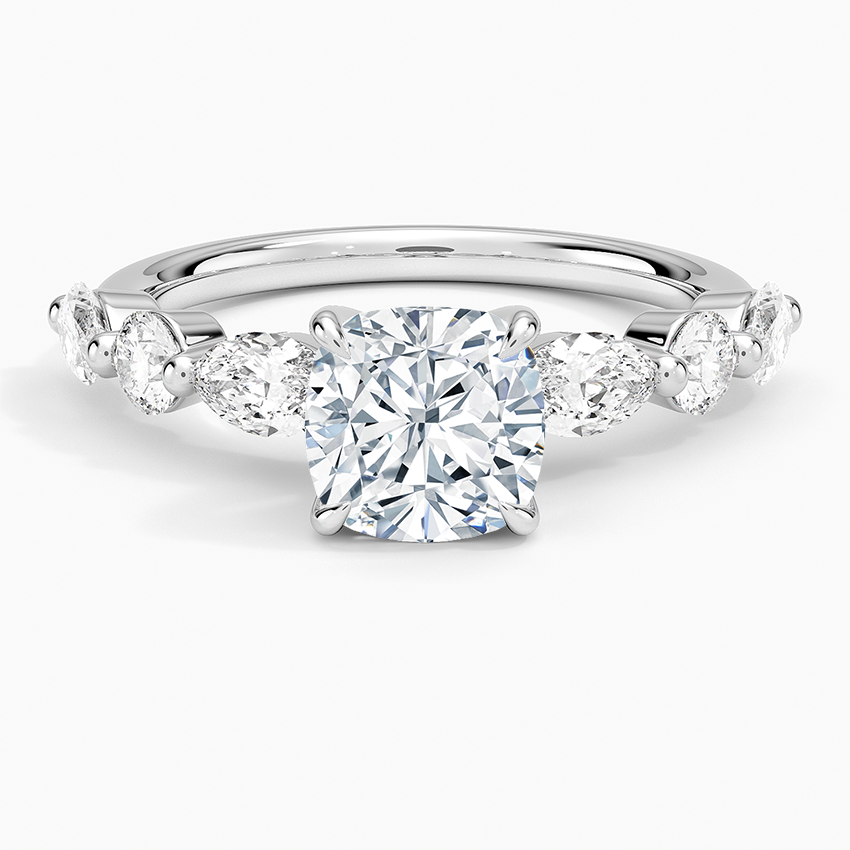 Grand Versailles Diamond Ring Platinum Cushion Engagement Ring