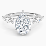 Grand Versailles Diamond Ring Platinum Pear Engagement Ring