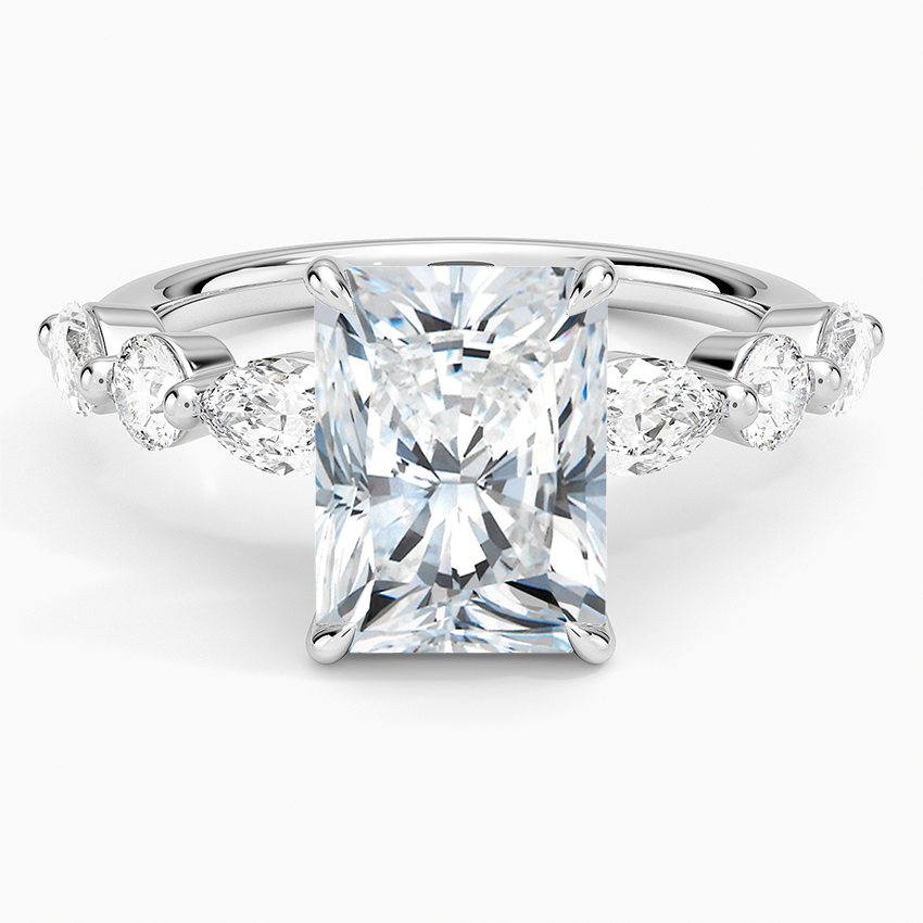 Grand Versailles Diamond Ring Platinum Radiant Engagement Ring