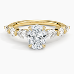 Grand Versailles Diamond Ring Yellow Gold 18k Oval Engagement Ring