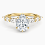 Grand Versailles Diamond Ring Yellow Gold 18k Pear Engagement Ring