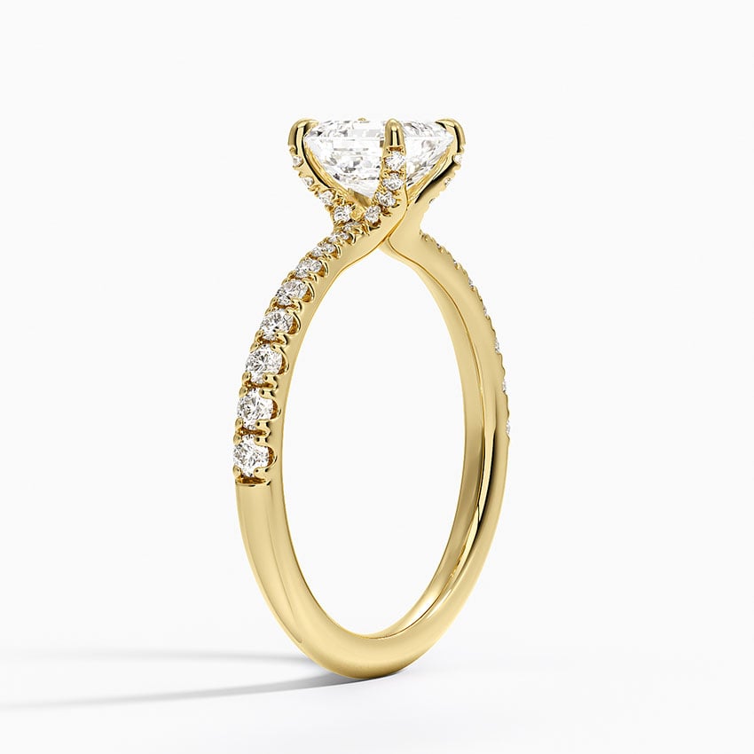 Freesia 2mm Diamond Ring (1/3 ct. tw.) Yellow Gold 18k Asscher Engagement Ring
