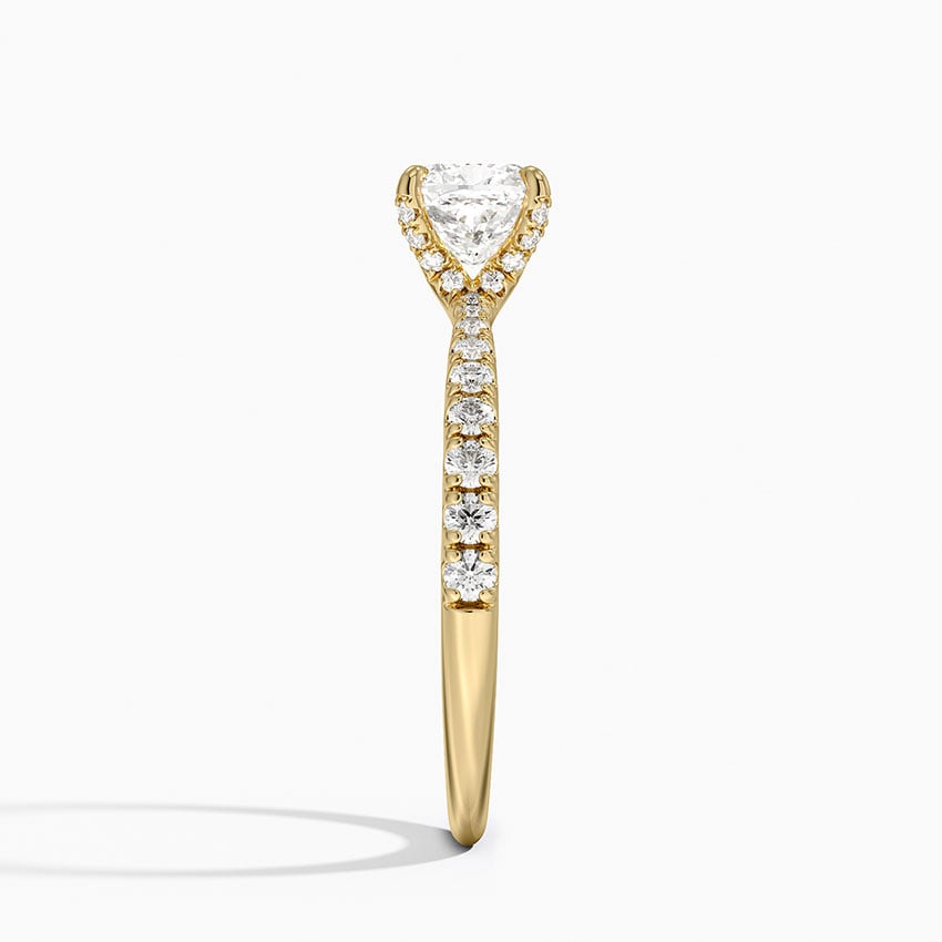 Freesia 2mm Diamond Ring (1/3 ct. tw.) Yellow Gold 18k Cushion Engagement Ring