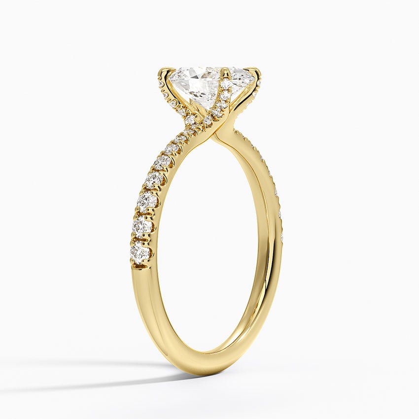 Freesia 2mm Diamond Ring (1/3 ct. tw.) Yellow Gold 18k Oval Engagement Ring