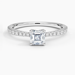 Freesia 2mm Diamond Ring (1/3 ct. tw.) Platinum Asscher Engagement Ring