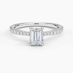 Freesia 2mm Diamond Ring (1/3 ct. tw.) Platinum Emerald Engagement Ring