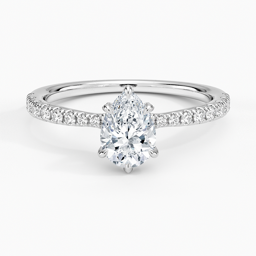 Freesia 2mm Diamond Ring (1/3 ct. tw.) Platinum Pear Engagement Ring
