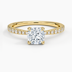 Freesia 2mm Diamond Ring (1/3 ct. tw.) Yellow Gold 18k Cushion Engagement Ring