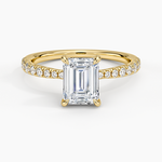 Freesia 2mm Diamond Ring (1/3 ct. tw.) Yellow Gold 18k Emerald Engagement Ring