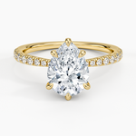 Freesia 2mm Diamond Ring (1/3 ct. tw.) Yellow Gold 18k Pear Engagement Ring