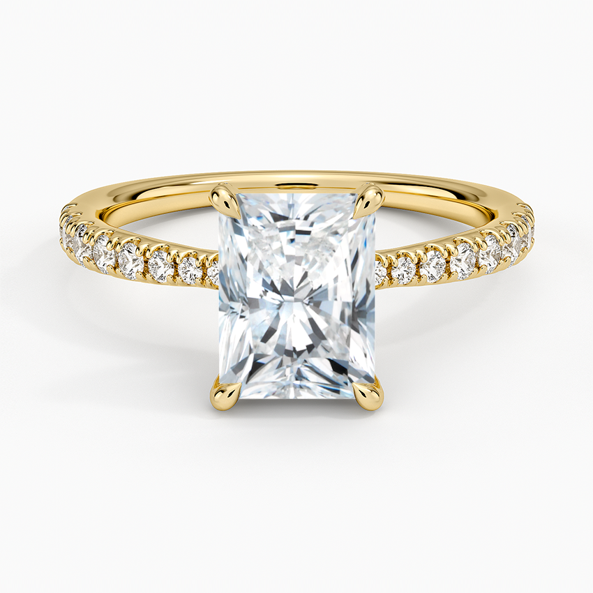 Freesia 2mm Diamond Ring (1/3 ct. tw.) Yellow Gold 18k Radiant Engagement Ring