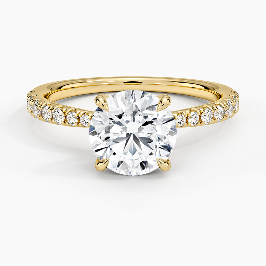 Freesia 2mm Diamond Ring (1/3 ct. tw.) Yellow Gold 18k Round Engagement Ring