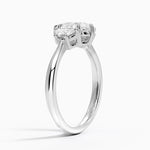 Half Moon Three Stone Diamond Ring (1/4 ct. tw.) Platinum Pear Engagement Ring