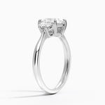 Half Moon Three Stone Diamond Ring (1/4 ct. tw.) Platinum Princess Engagement Ring