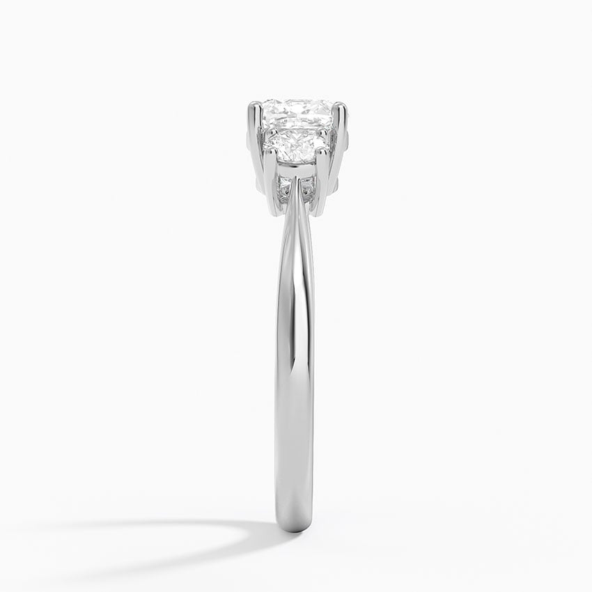 Selene Three Stone Diamond Ring (1/3 ct. tw.) Platinum Cushion Engagement Ring