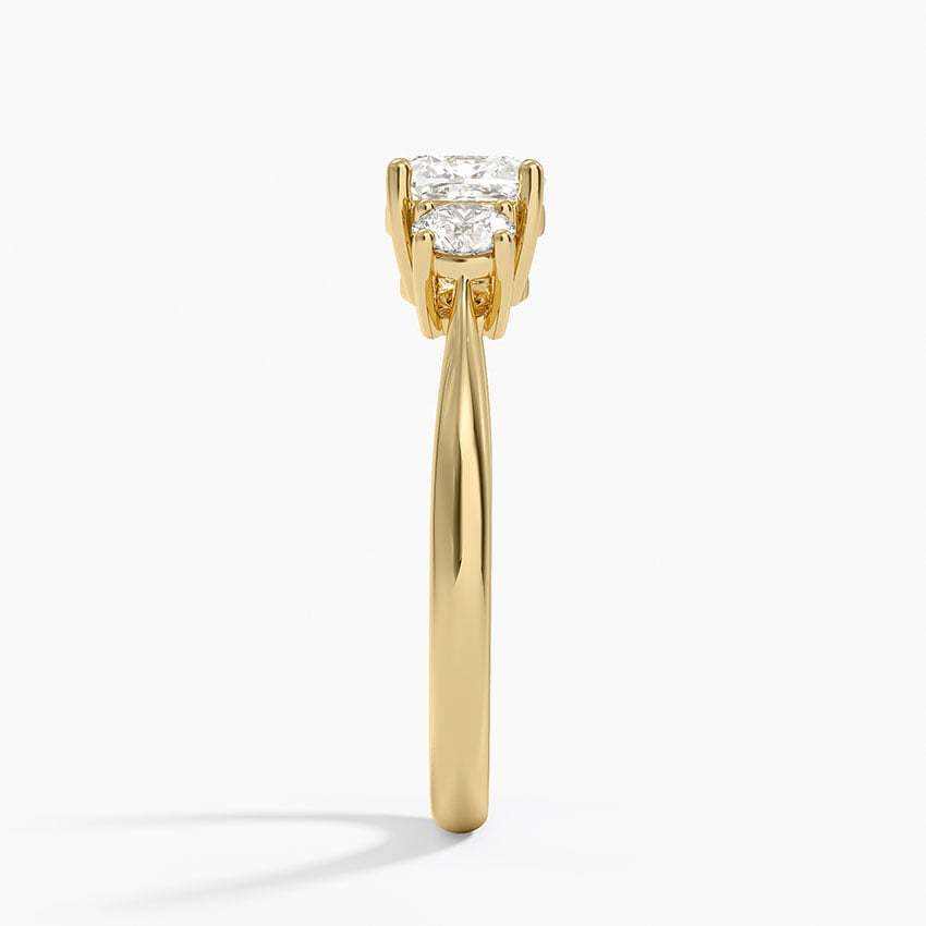 Selene Three Stone Diamond Ring (1/3 ct. tw.) Yellow Gold 18k Cushion Engagement Ring