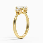Selene Three Stone Diamond Ring (1/3 ct. tw.) Yellow Gold 18k Emerald Engagement Ring