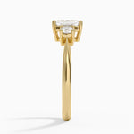 Selene Three Stone Diamond Ring (1/3 ct. tw.) Yellow Gold 18k Emerald Engagement Ring