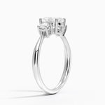 Selene Three Stone Diamond Ring (1/3 ct. tw.) Platinum Oval Engagement Ring