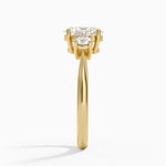Selene Three Stone Diamond Ring (1/3 ct. tw.) Yellow Gold 18k Oval Engagement Ring