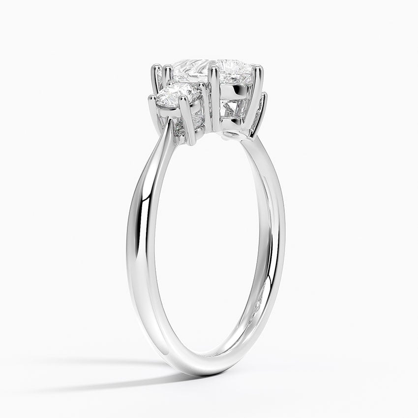 Selene Three Stone Diamond Ring (1/3 ct. tw.) Platinum Pear Engagement Ring
