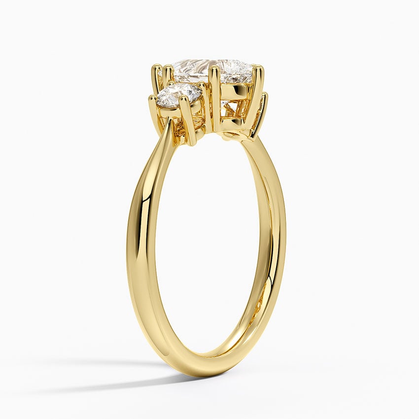 Selene Three Stone Diamond Ring (1/3 ct. tw.) Yellow Gold 18k Pear Engagement Ring