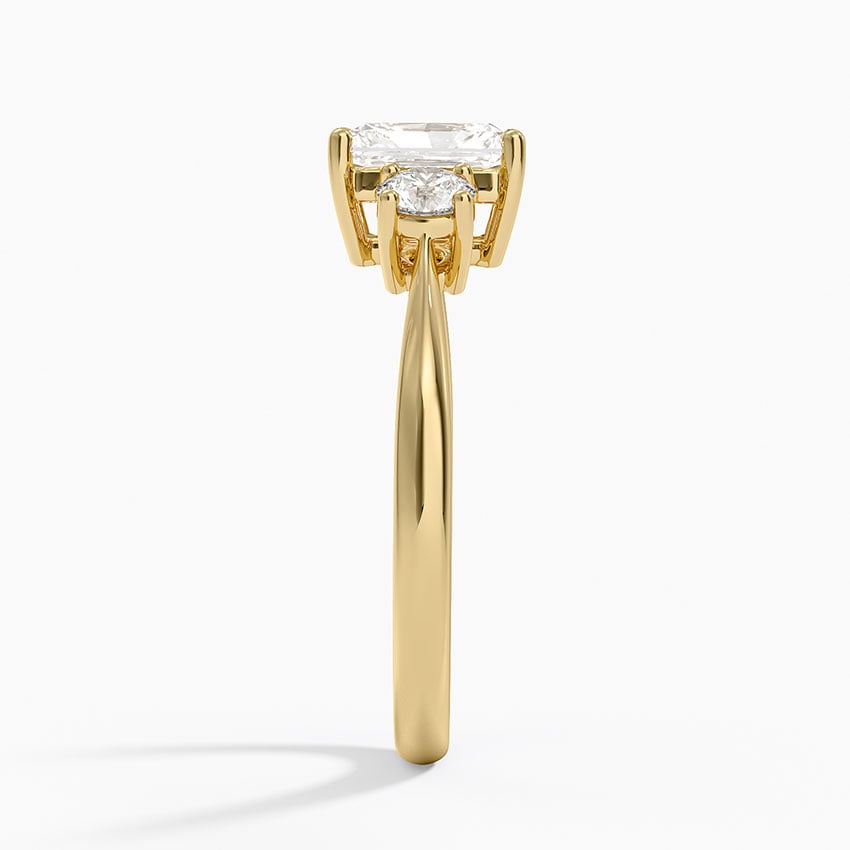 Selene Three Stone Diamond Ring (1/3 ct. tw.) Yellow Gold 18k Radiant Engagement Ring